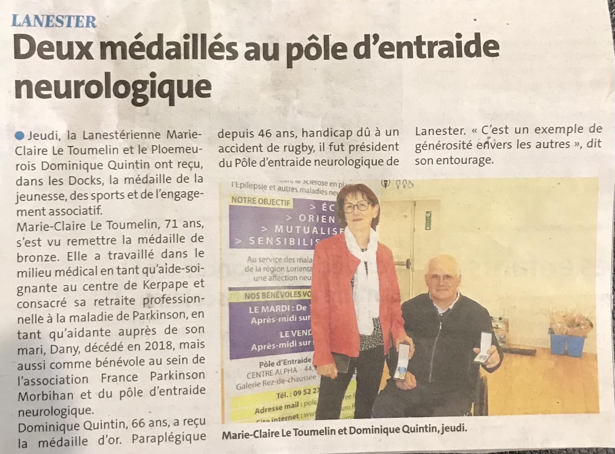 Médaille Jeunesse Sports et Engagement associatif